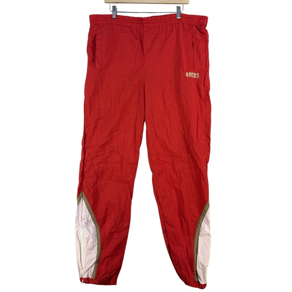 VTG 90s Starter Track Pants San Francisco 49ers Men's‎ XL Baggy Ankle Zip